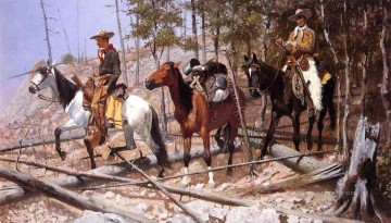 Prospección de ganado Vaquero Frederic Remington Pinturas al óleo
